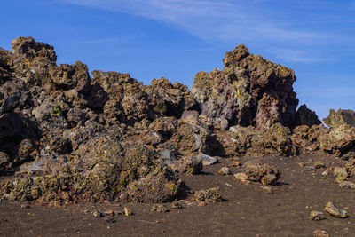 Rock formations against sky