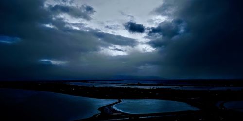 Storm clouds over sea