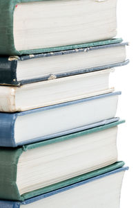 Close-up of books on table