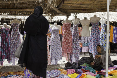 Woman standing in market