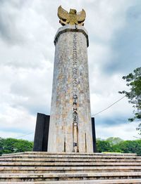 Low angle view of tower against sky