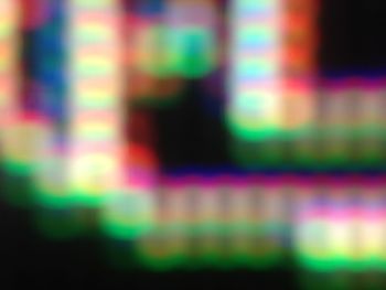 Defocused image of illuminated lights