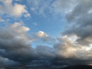 Low angle view of storm clouds in sky