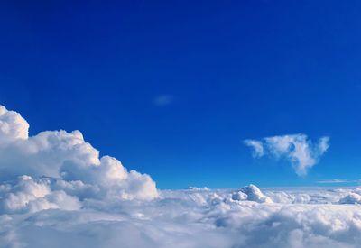 Low angle view of clouds in blue sky