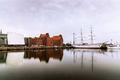 Stralsund, germany. scenic view of the harbour 