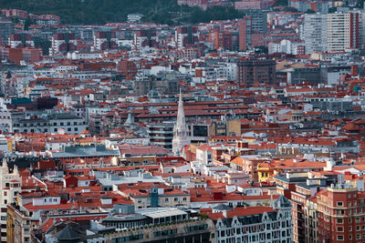 High angle view of townscape