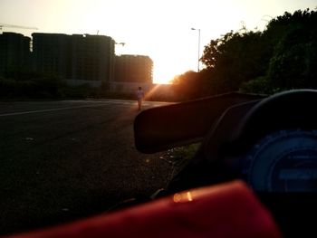 View of road in city
