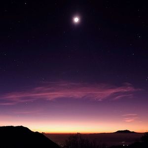 Scenic view of landscape at night