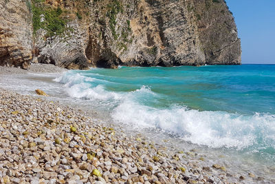 Scenic view of sea shore