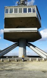 Low angle view of bridge against sky