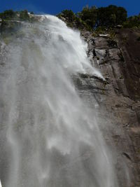 Scenic view of water flowing through rocks