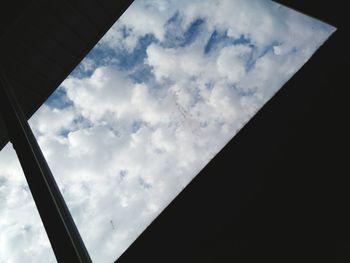 Low angle view of cloudy sky