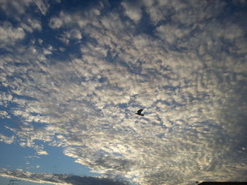 Low angle view of cloudy sky