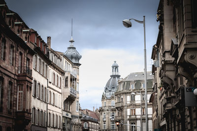 Low angle view of buildings in city