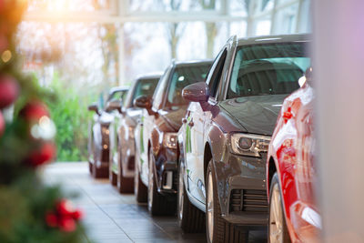 Vehicles on street in city