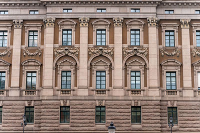 Low angle view of historic building