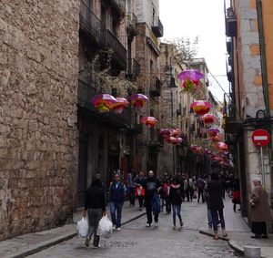 People on street in city