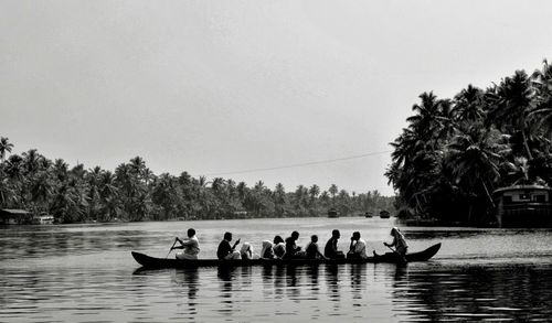 Boats in lake