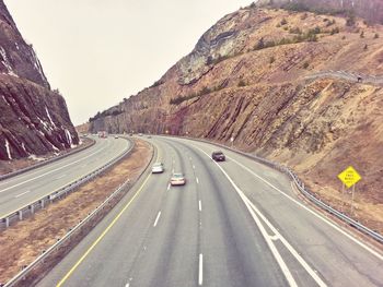 Road passing through highway