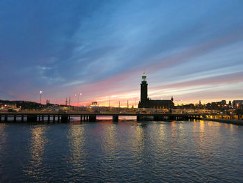 Travel 007 - city at waterfront against sky during sunset