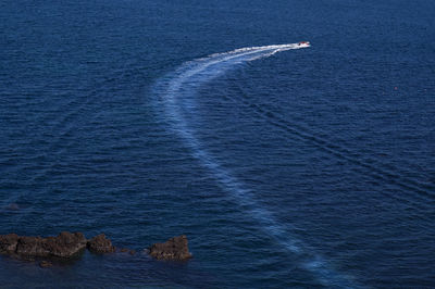 High angle view of sea