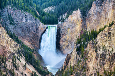 Panoramic view of waterfall