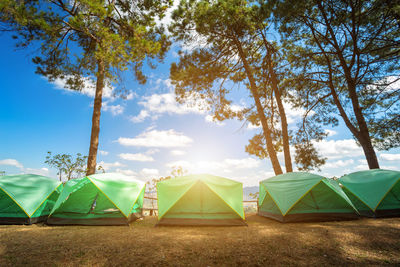 Tent against sky