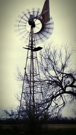 Low angle view of traditional windmill