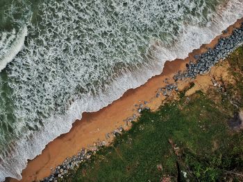 High angle view of beach