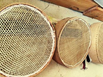 Close-up of wicker basket