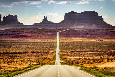 Road passing through a desert