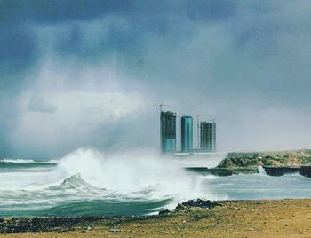 Panoramic view of sea against sky