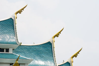 Low angle view of a traditional building against clear sky