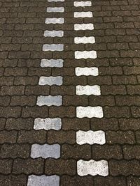 Close-up of text on road