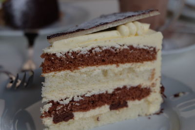 Close-up of cake in plate