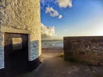 View of sea against clear sky