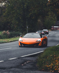 View of cars on road