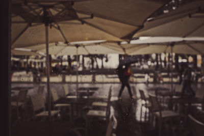 Close-up of airplane at airport