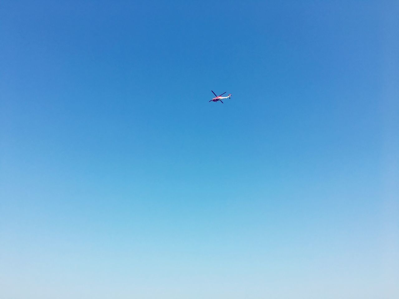 LOW ANGLE VIEW OF AIRPLANE FLYING IN SKY