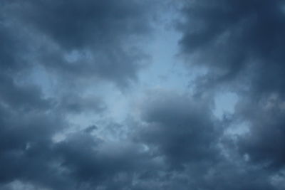 Low angle view of cloudy sky