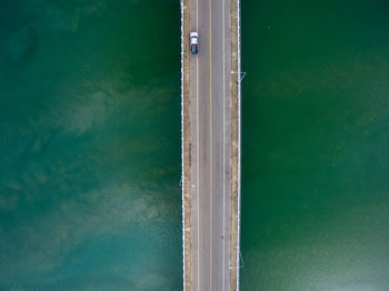 High angle view of swimming pool