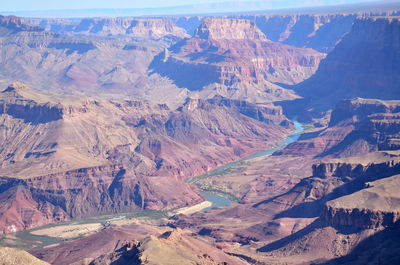 High angle view of dramatic landscape
