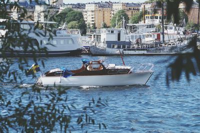 Boats in river