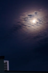 Low angle view of moon at night