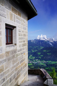 House against sky during winter