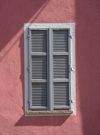 Closed window of building