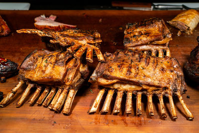 Close-up of food on table