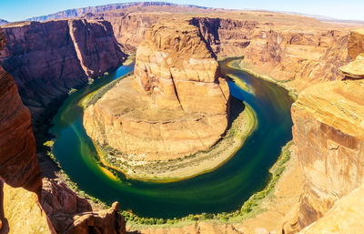Aerial view of rock formations