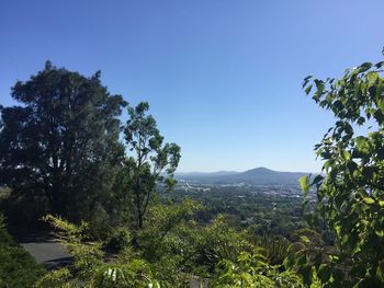 Scenic view of landscape against clear sky