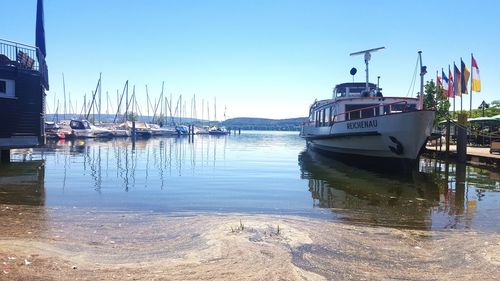 Boats in harbor